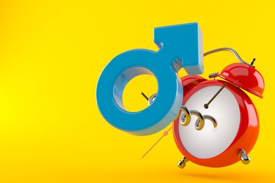 Alarm clock with male gender symbol