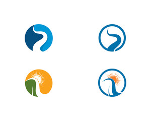 River Logo Template vector icon illustration design 