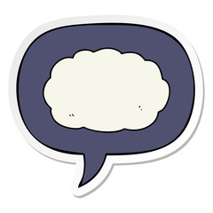 cartoon cloud and speech bubble sticker