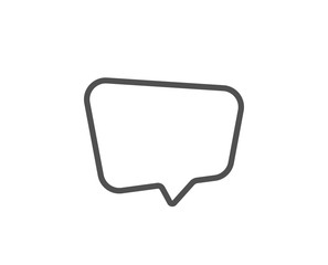 Chat comment line icon. Speech bubble sign. Social media message symbol. Quality design element. Linear style chat message icon. Editable stroke. Vector
