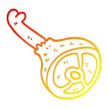 recommend clip art: warm gradient line drawing cartoon meat joint