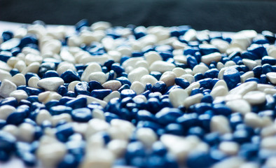 Obraz premium Rocks decorative multi-colored blue and white.