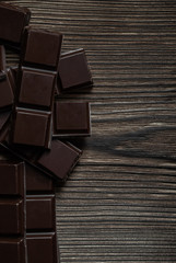  chocolate on a wooden board