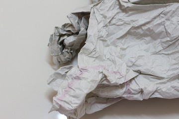 Torn crumpled paper recycled texture background