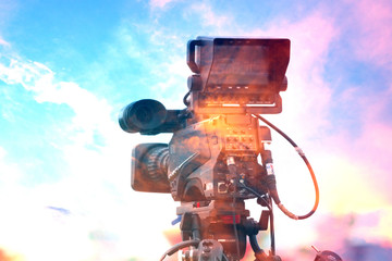 movie camera on the street