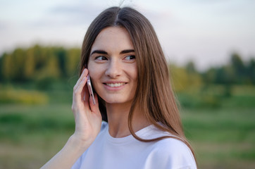 A young girl with a coffee cocktail. Summer image.
