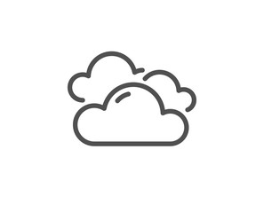 Cloudy weather line icon. Clouds sign. Sky symbol. Quality design element. Linear style cloudy weather icon. Editable stroke. Vector