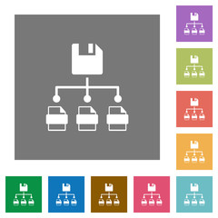 Save file as multiple format square flat icons