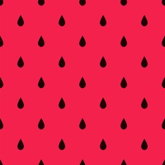 Cotton fabric Watermelon Seamless Pattern with Small Black Drops