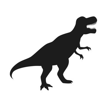 recommend clip art: Dinosaur T-Rex vector silhouette. Tyrannosaurus black silhouette isolated