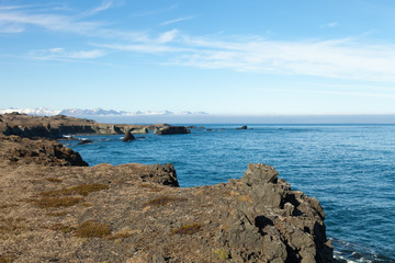Fototapeta na wymiar Beautiful spring sea landscape of Iceland