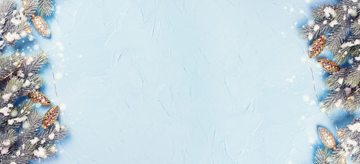 Winter holidays  background flat lay