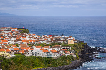 Fototapeta na wymiar View of the town of Maia on the island of Sao Miguel, Azores archipelago