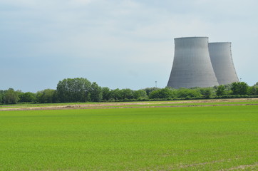 Centrale nucleare in mezzo alle risaie