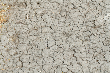 Dry cracked earth. Negative effects of human activity on the environment - drought.