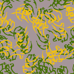 Fototapeta na wymiar UFO camouflage of various shades of beige, green and yellow colors