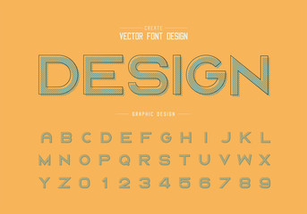 Pixel font and alphabet vector, Bold typeface letter and number design, Graphic text on background