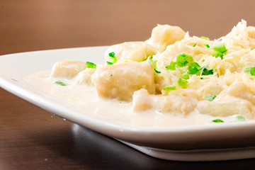 nhoque de batata doce com molho branco