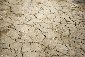 Dry cracked earth. Negative effects of human activity on the environment - drought.