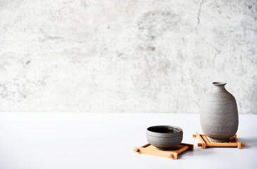 japanese sake oriental drink style on the table
