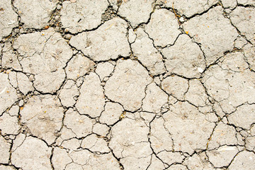 Dry cracked earth. Negative effects of human activity on the environment - drought.