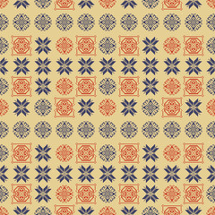 Traditional Norway Style Seamless Knitting Pattern. Abstract ethnic Background.