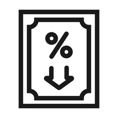 discount, sale - minimal line web icon. simple vector illustration. concept for infographic, website or app.
