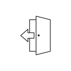 A door icon template black color editable. A door symbol style vector sign isolated on white background. Simple logo vector illustration for graphic and web design.