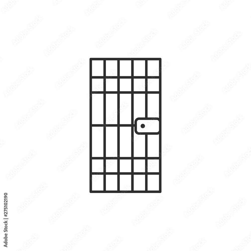 Aufkleber a door icon template black color editable. a door symbol style vector sign isolated on white backgro