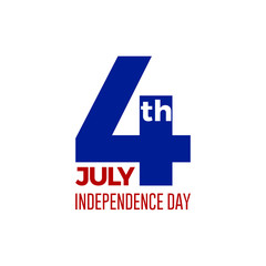 Modern Fourth Of July United States Independence Day Celebration Flag Background Header Banner Blue and Red Color For Personal and all Business Company with High end Look