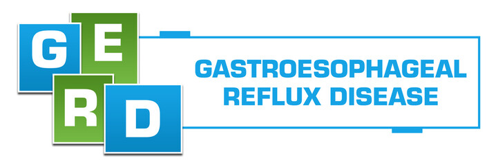 GERD - Gastroesophageal Reflux Disease Green Blue Squares Left Box 21281