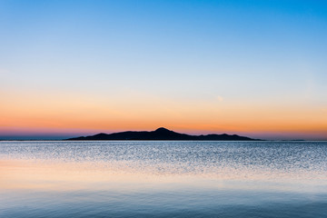 Island at blue hour