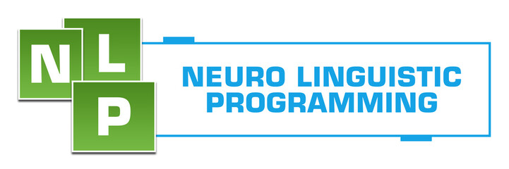NLP - Neuro Linguistic Programming Green Blue Squares Left Box 