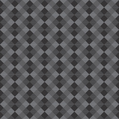 Black and grey abstract seamless vector pattern. Background composed of triangles with metal design. 