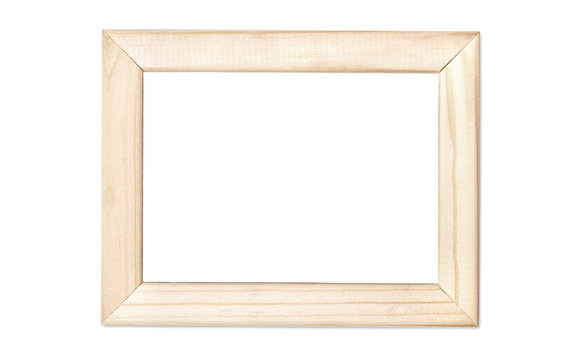 Wooden pine empty picture frame