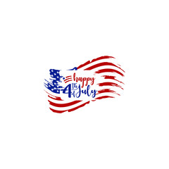 Modern Fourth Of July United States Independence Day Celebration Flag Background Header Banner Blue and Red Color For Personal and all Business Company with High end Look