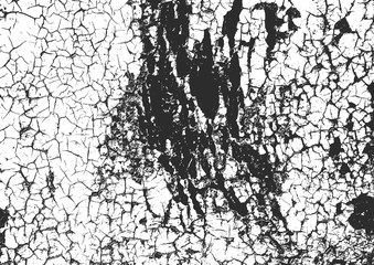 Distress old rusted peeled metal vector textures. EPS8 illustration. Black and white grunge background.