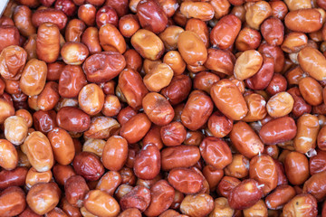 Oleaster fruit grains. Brown . Healthy food.