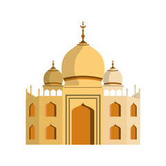 indian building monuments icon cartoon