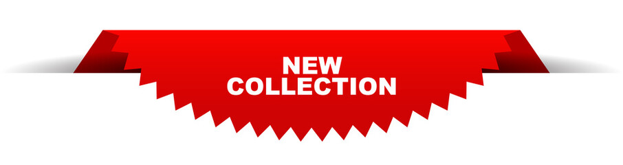 red vector banner new collection