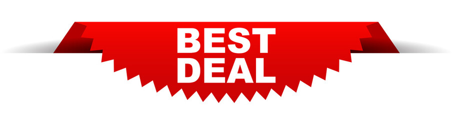 red vector banner best deal