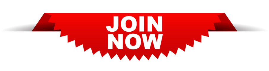 Fototapeta premium red vector banner join now