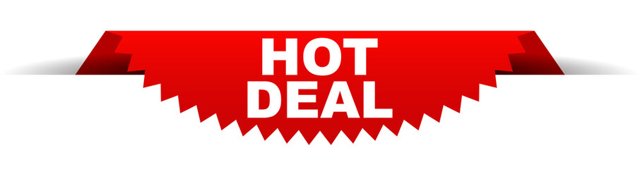 red vector banner hot deal