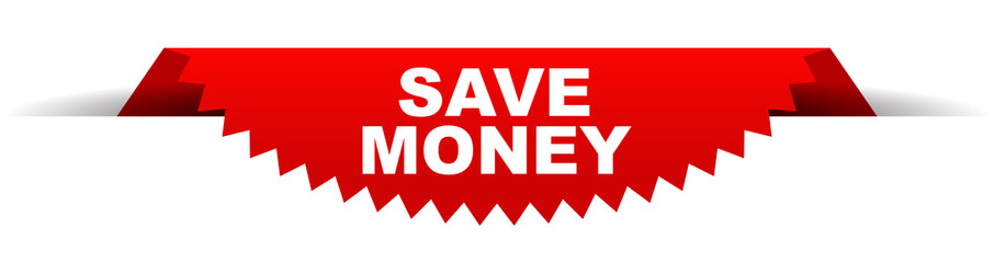 Obraz premium red vector banner save money