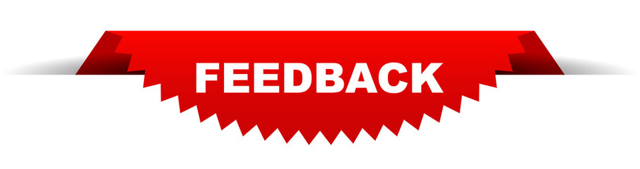 Fototapeta premium red vector banner feedback