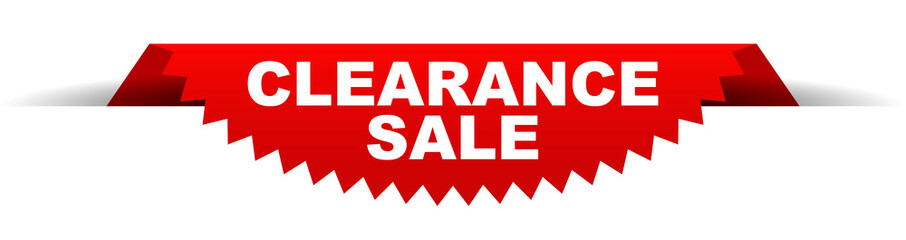 red vector banner clearance sale