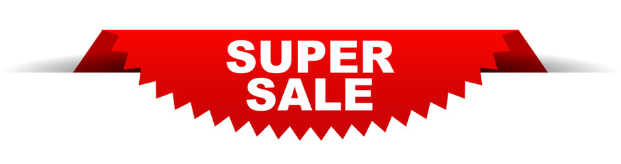 red vector banner super sale