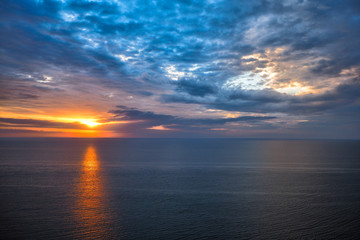 Fototapeta premium Stunning sunrise over the sea. Black Sea. Bulgaria