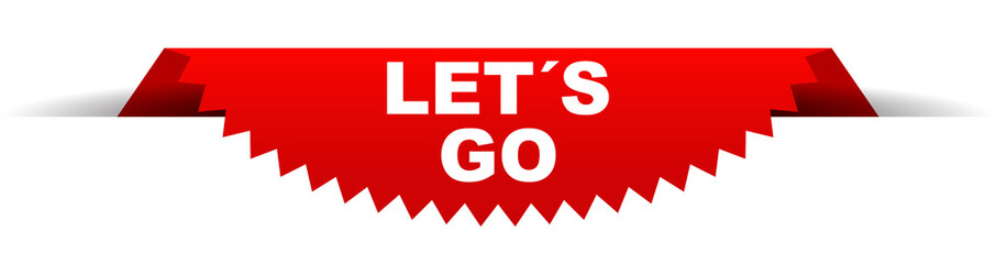 red vector banner lets go