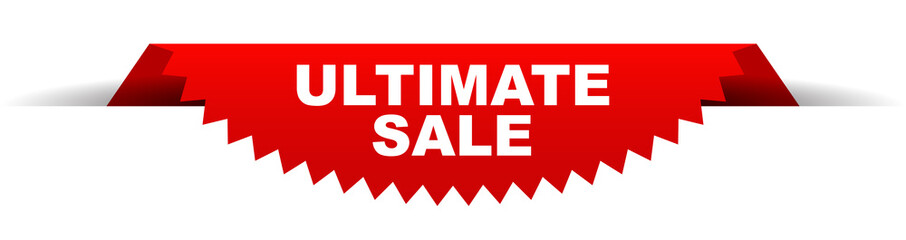 red vector banner ultimate sale